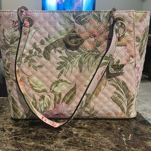 Guess Nerina Noel Tote Peach Floral
